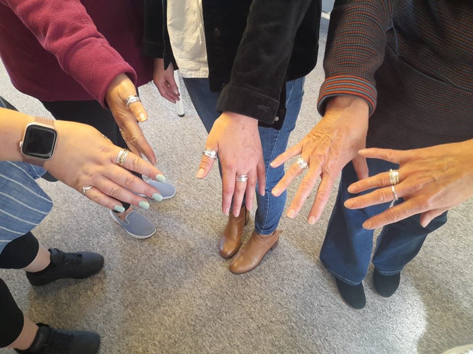 silver spinner rings