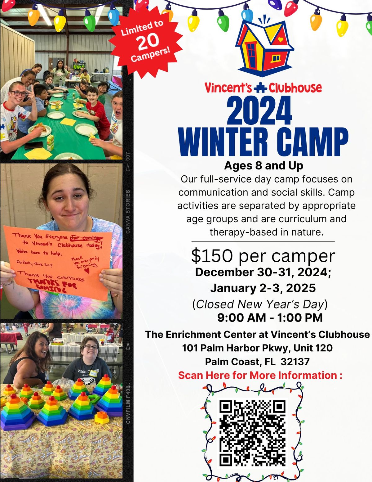 Winter Camp 2024 Registration Now Open! (Link Enclosed)