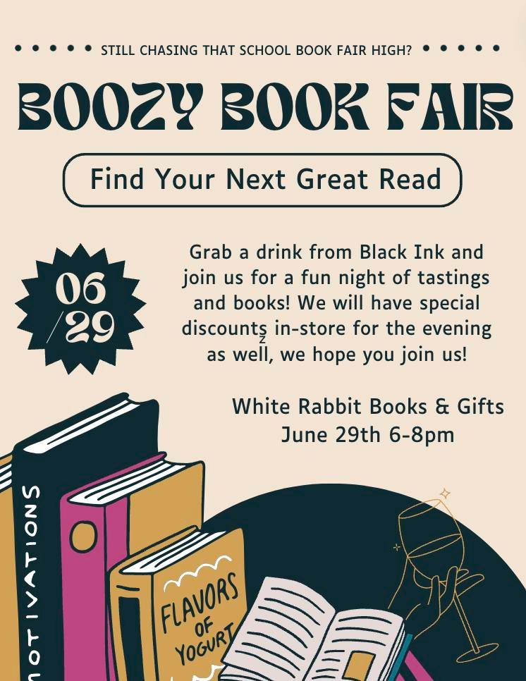 Boozy Book Fair June 29th 6-8pm