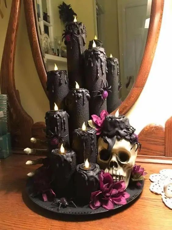 SPOOKY CANDLES Hands-on Class. Make your own Halloween Centerpiece 