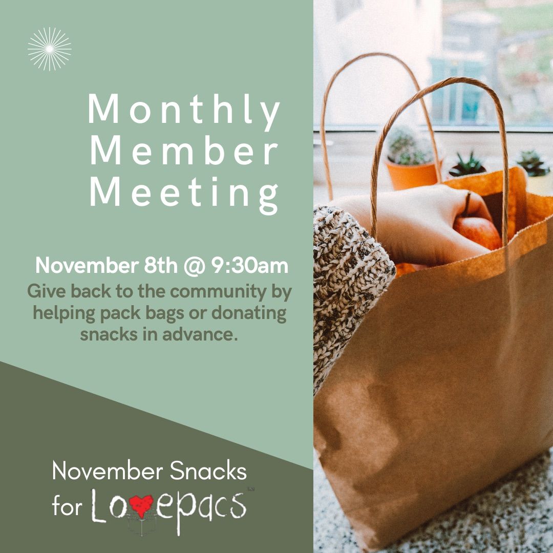 November Monthly Membership Meeting