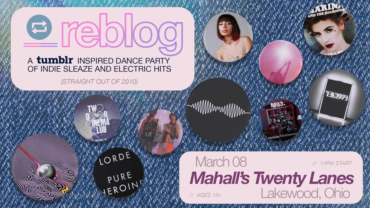 Reblog: tumblr inspired indie sleaze and electric hits 2010's dance party