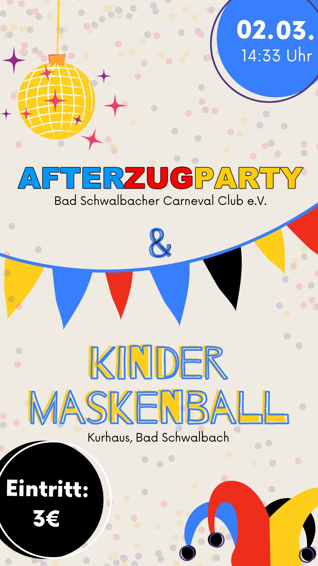 After Zug Party und Kindermaskenball