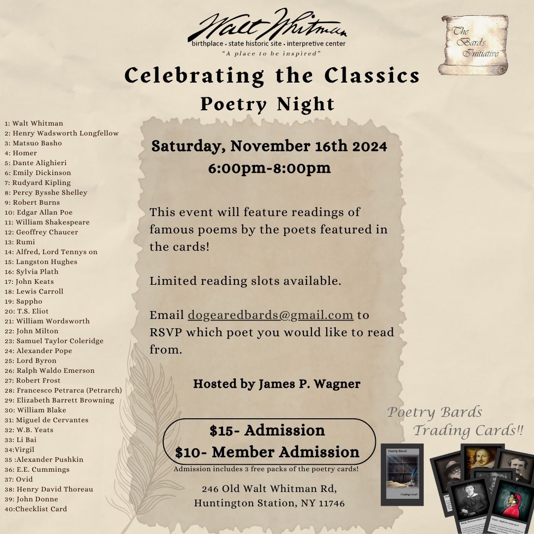 Celebrating the Classics: Poetry Night