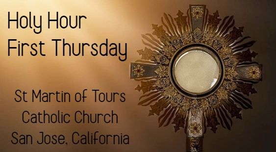 Holy Hour and Happy Hour -- First Thursday