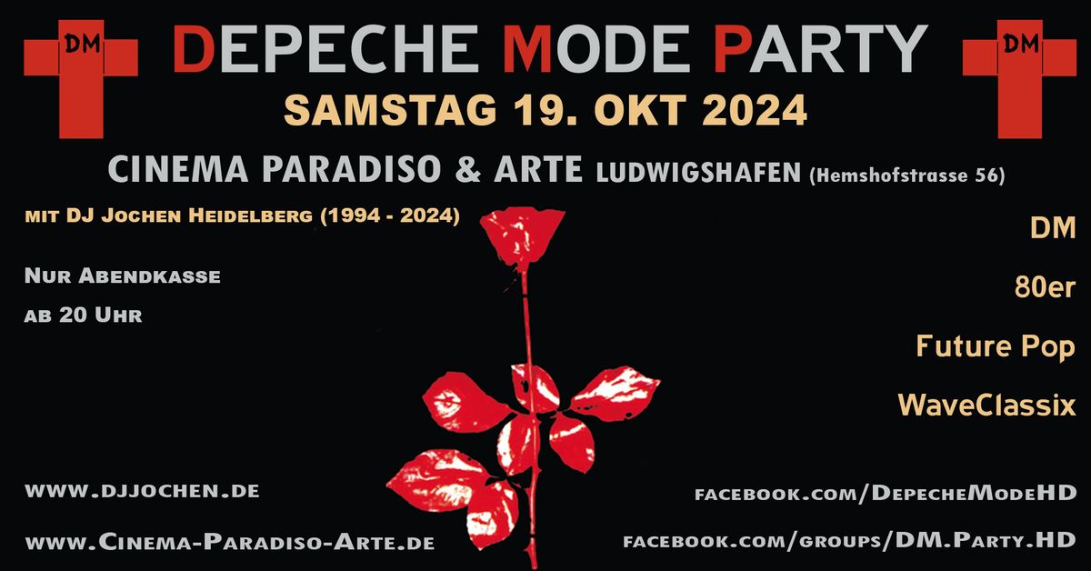 Depeche Mode Party @ Cinema Paradiso & Arte - Ludwigshafen mit DJ Jochen ab 21 Uhr