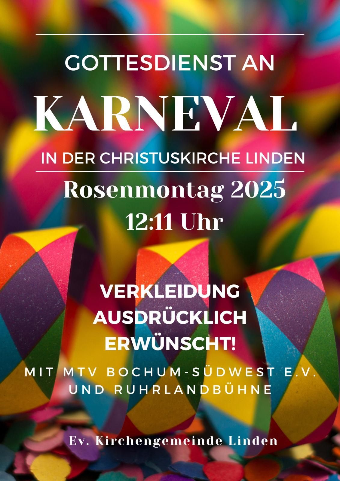 Gottesdienst an Karneval 