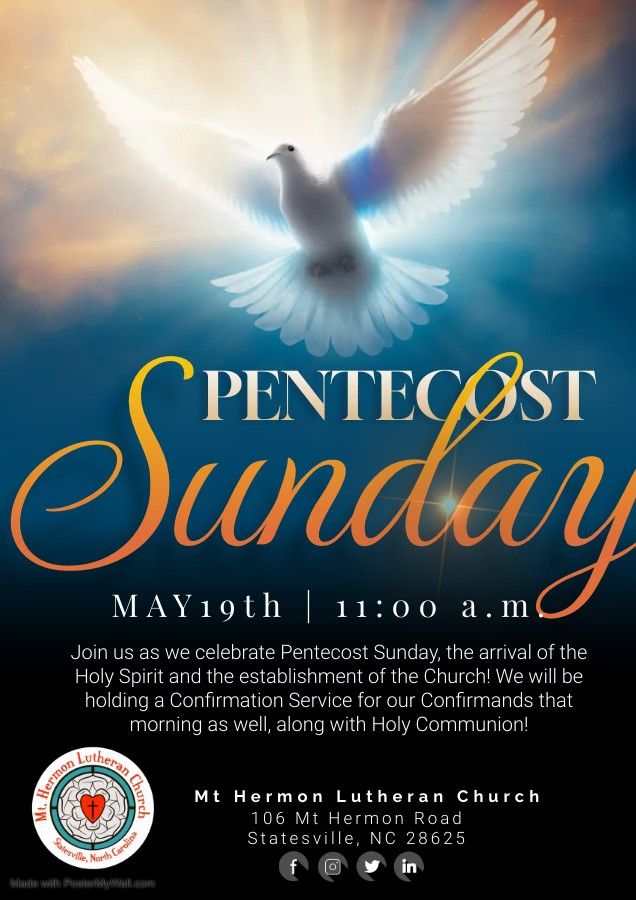 Pentecost Sunday Service with Confirmation