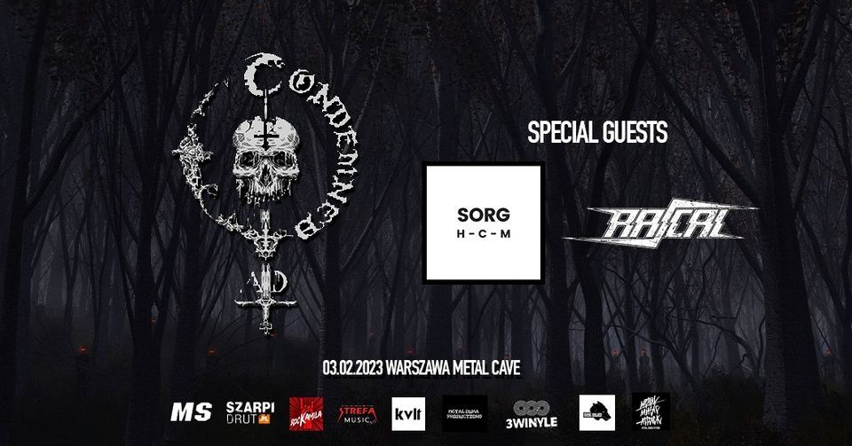 Condemned Ad + SORG + RASCAL | Metal Cave, Warszawa