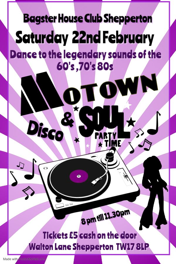 Motown & Soul 60s,70,s disco party