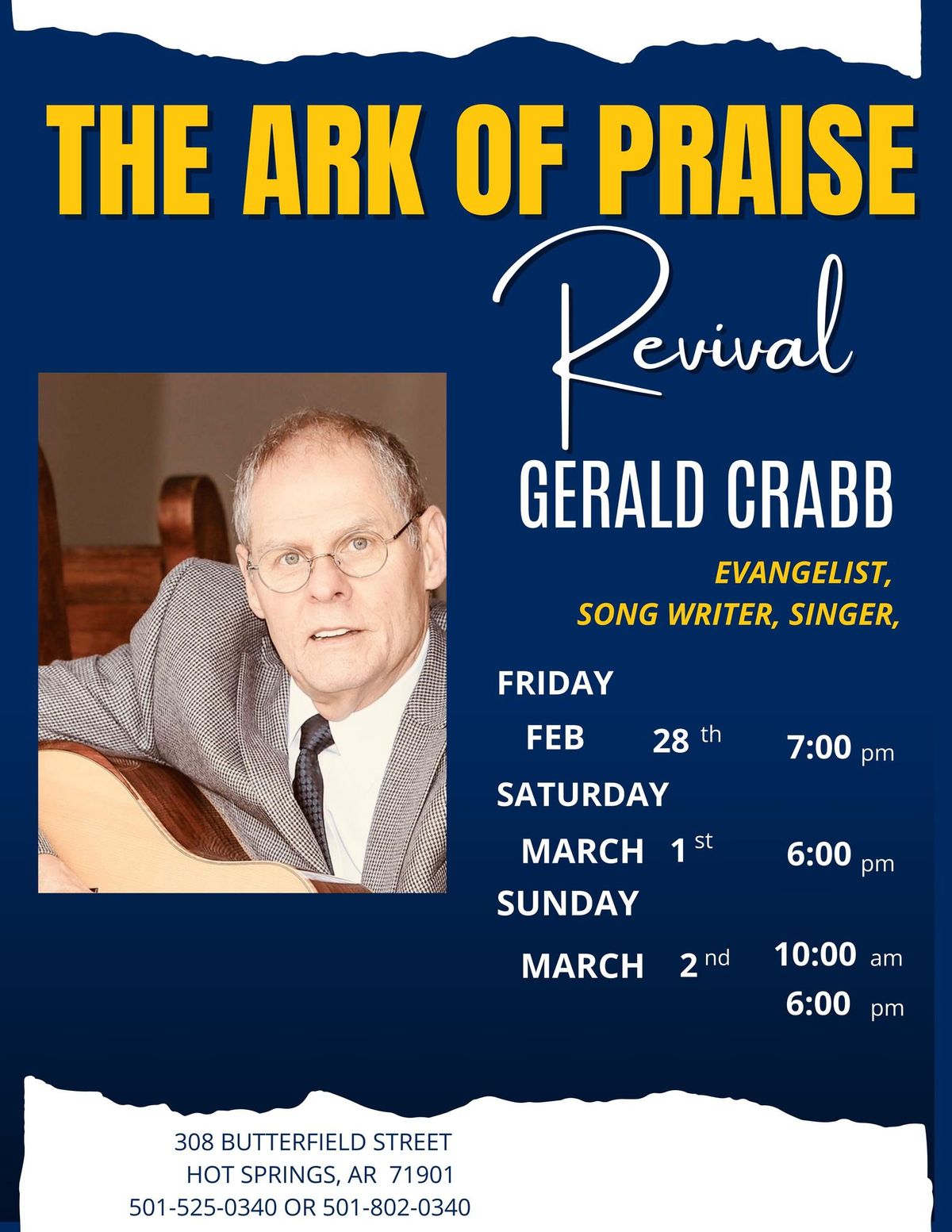 Revival with Gerald Crabb at The Ark of Praise.