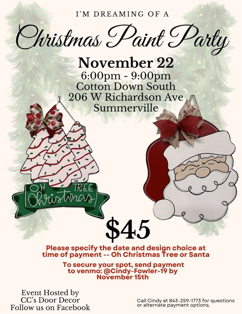 I\u2019m Dreaming of a Christmas Paint Party