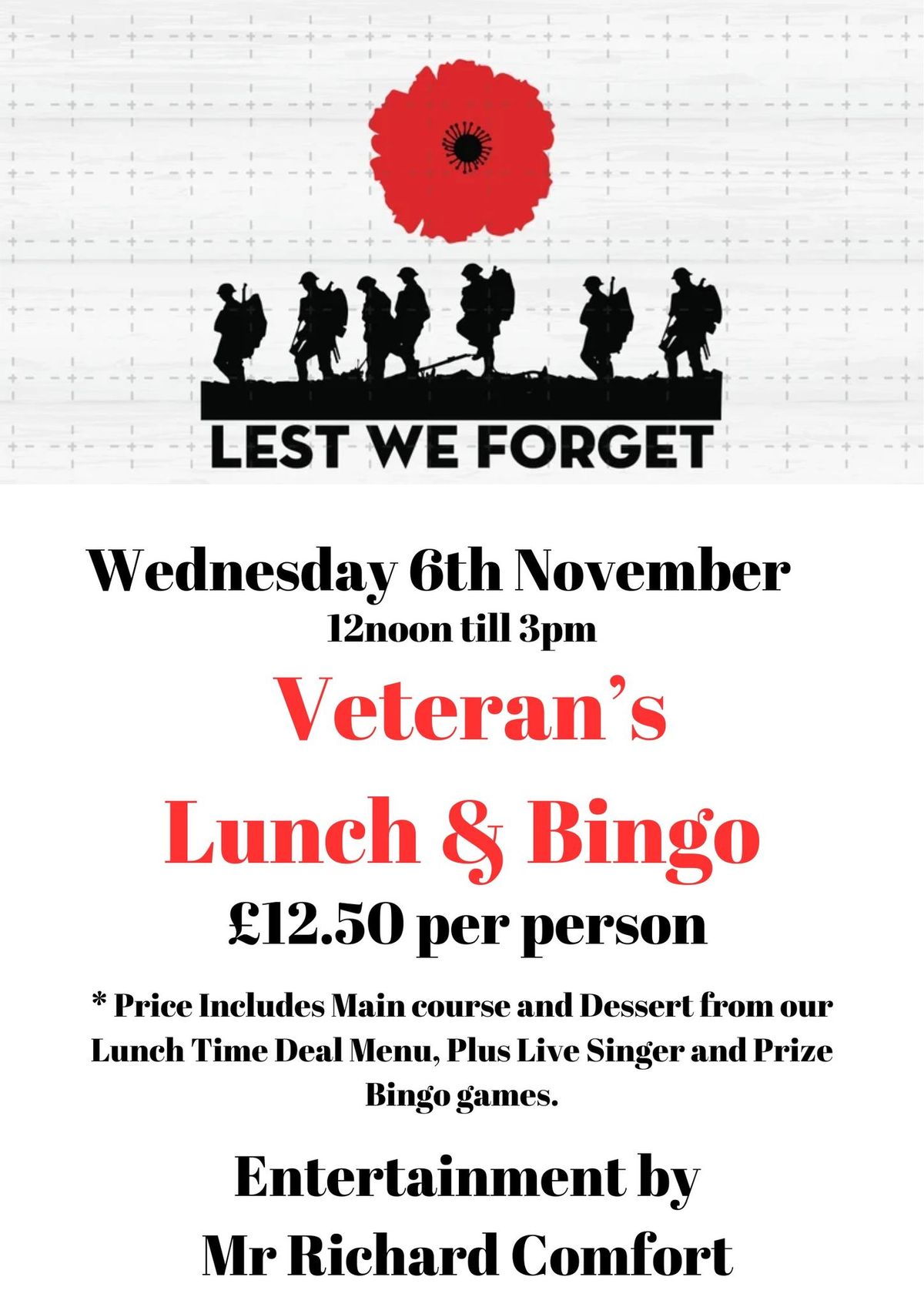 Veterans Lunch and Bingo