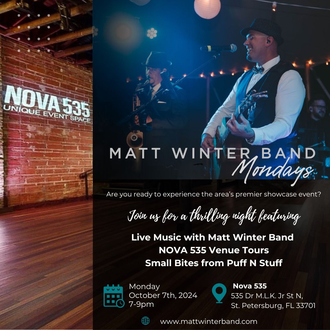 FREE CONCERT & APPETIZERS | MATT WINTER BAND MONDAYS