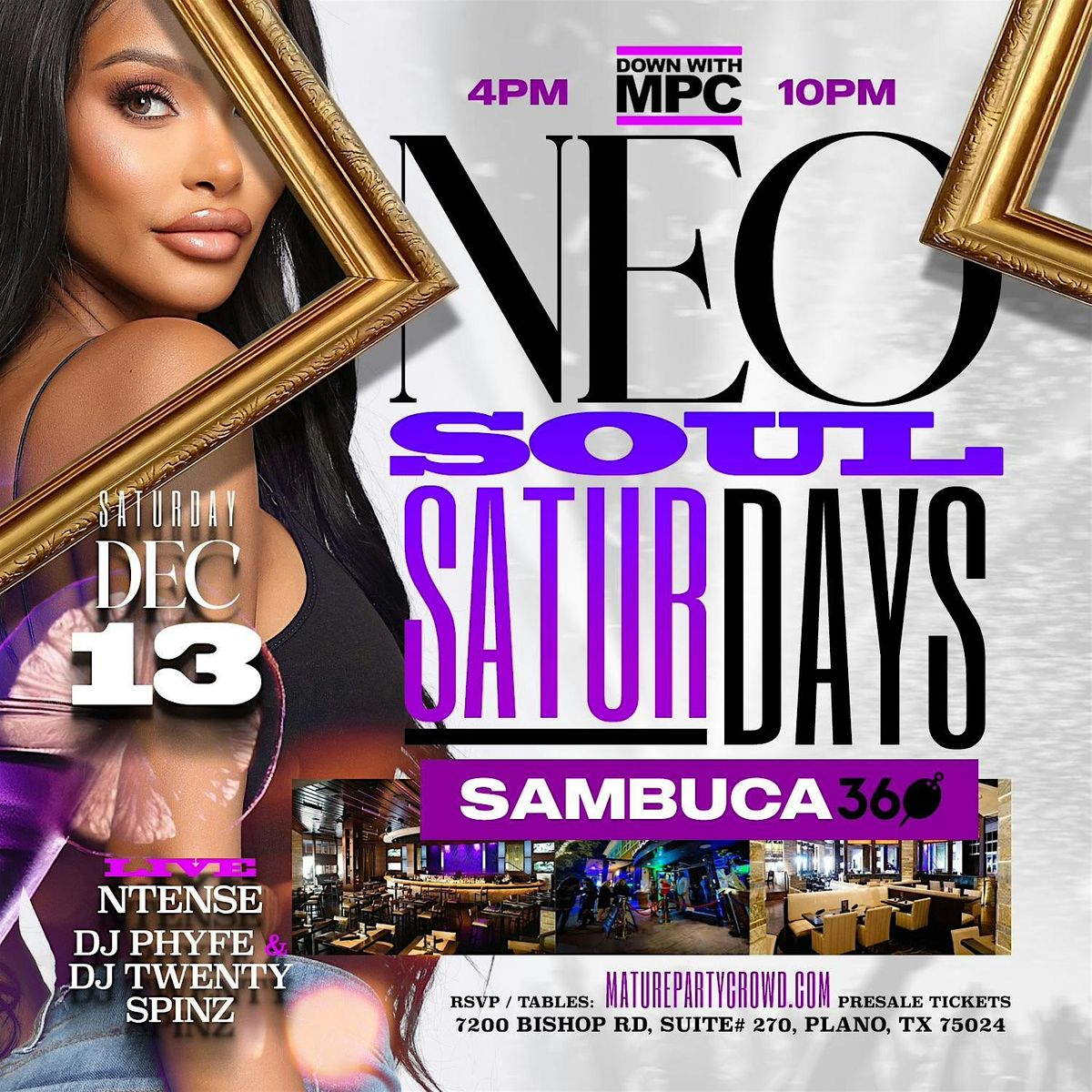 NEO SOUL "SATURDAYS" DAY PARTY @ SAMBUCA 360