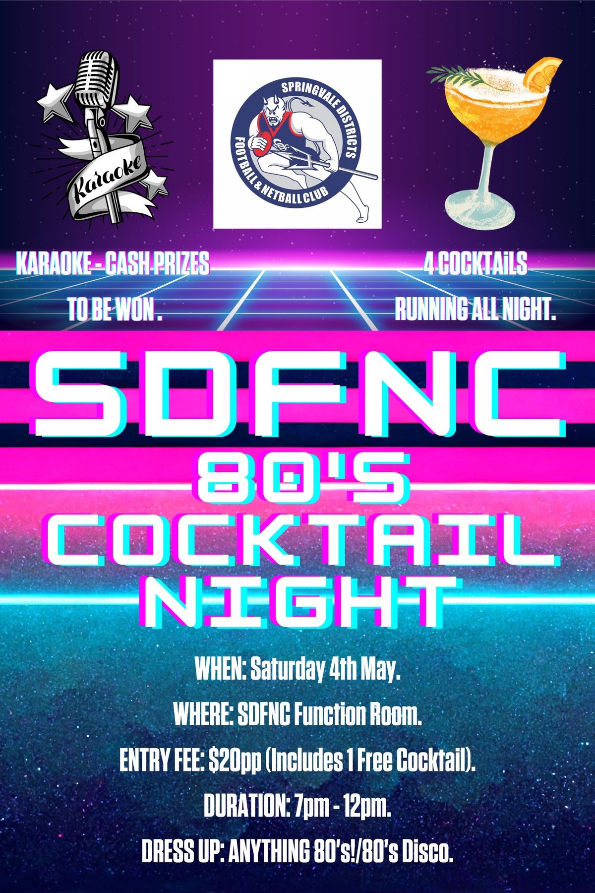 SDFNC 80\u2019s Cocktail Night 