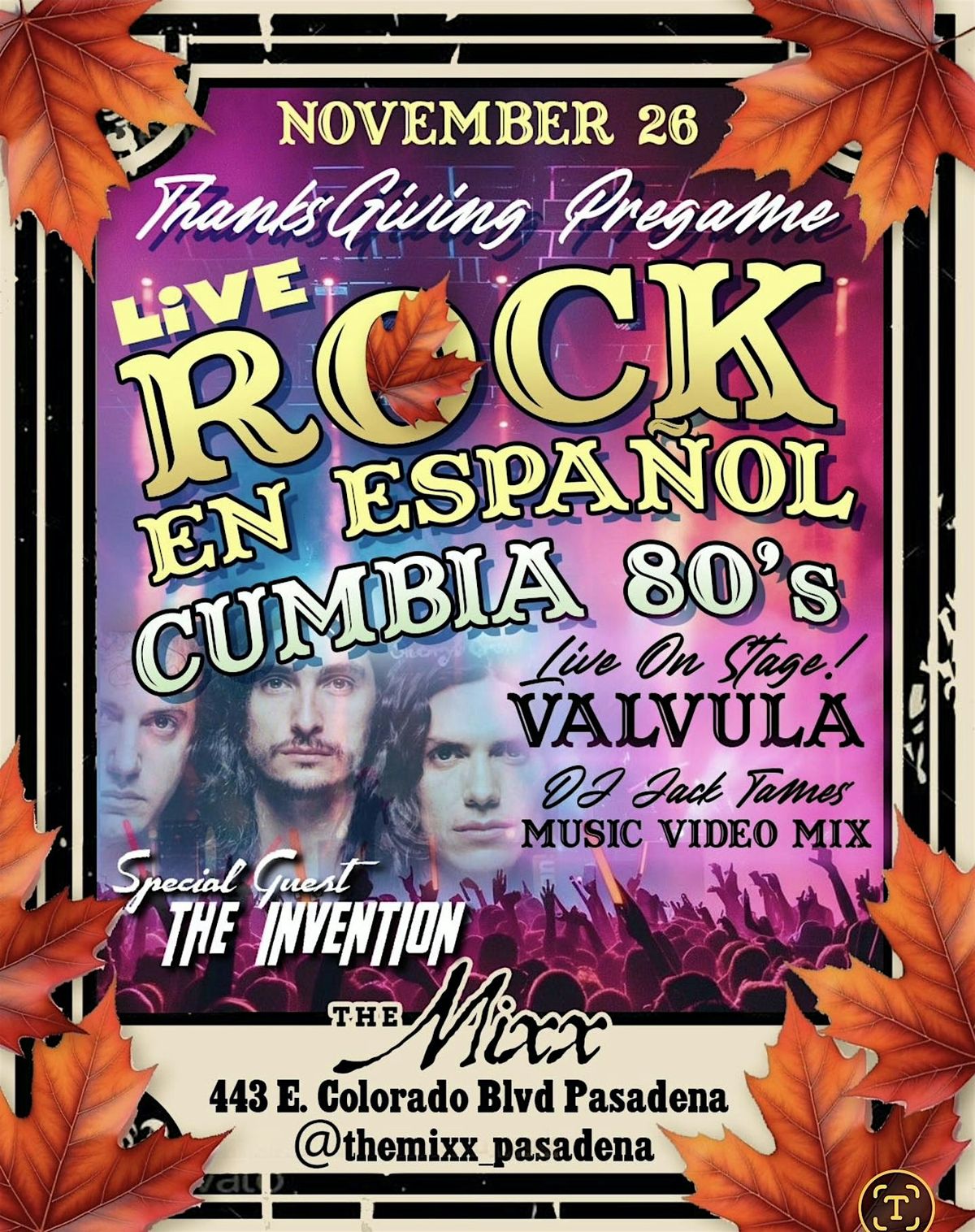 THANKSGIVING Pregame Party & Live Show