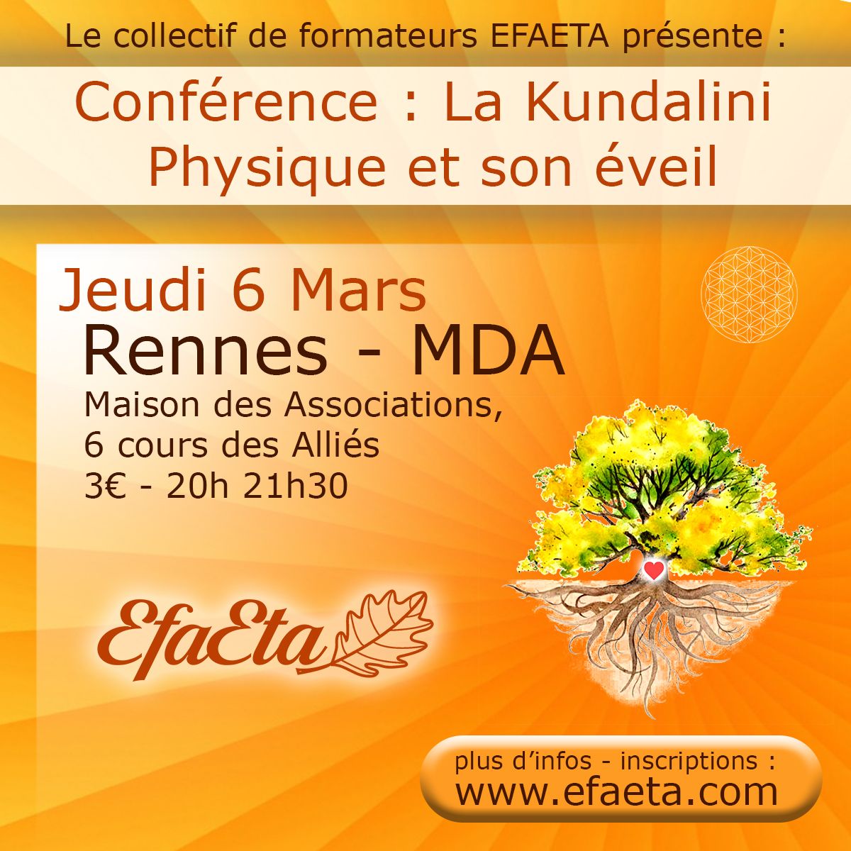 Conf\u00e9rence : La Kundalini Physique et son \u00e9veil