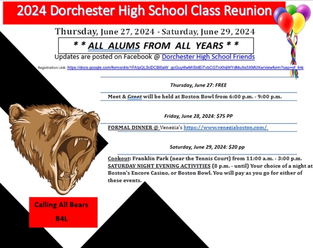 2024 Dorchester High School Alum Reunion