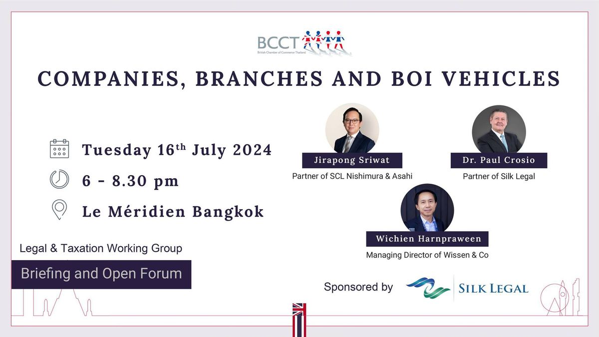 Companies, Branches and BOI Vehicles
