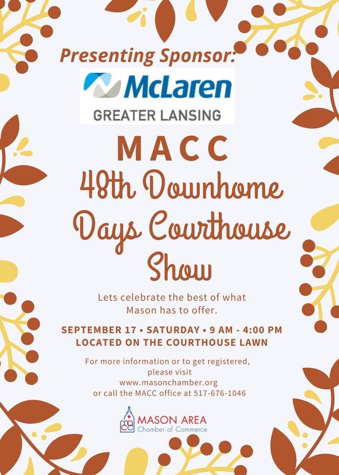 48th Annual Down Home Days Courthouse Show