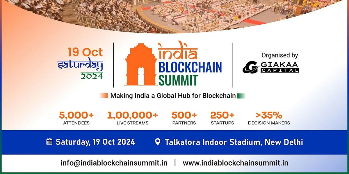 India Blockchain Summit 2024, Talkatora Indoor Stadium,New Delhi,110001