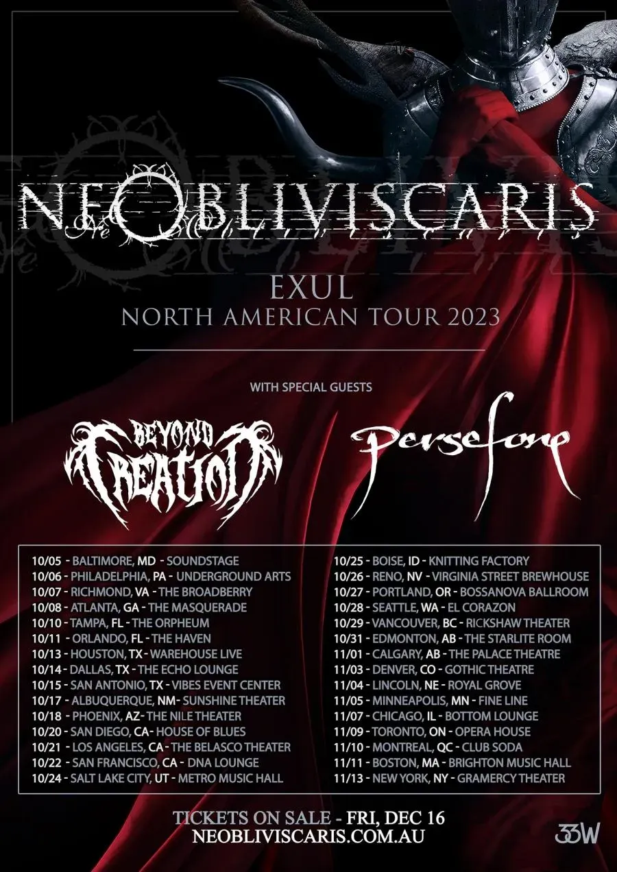 Ne Obliviscaris at Belasco Theater Los Angeles