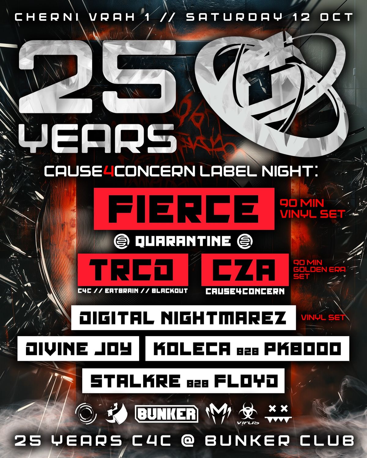 25 YEARS OF CAUSE4CONCERN - SPECIAL LABEL NIGHT @ BUNKER CLUB