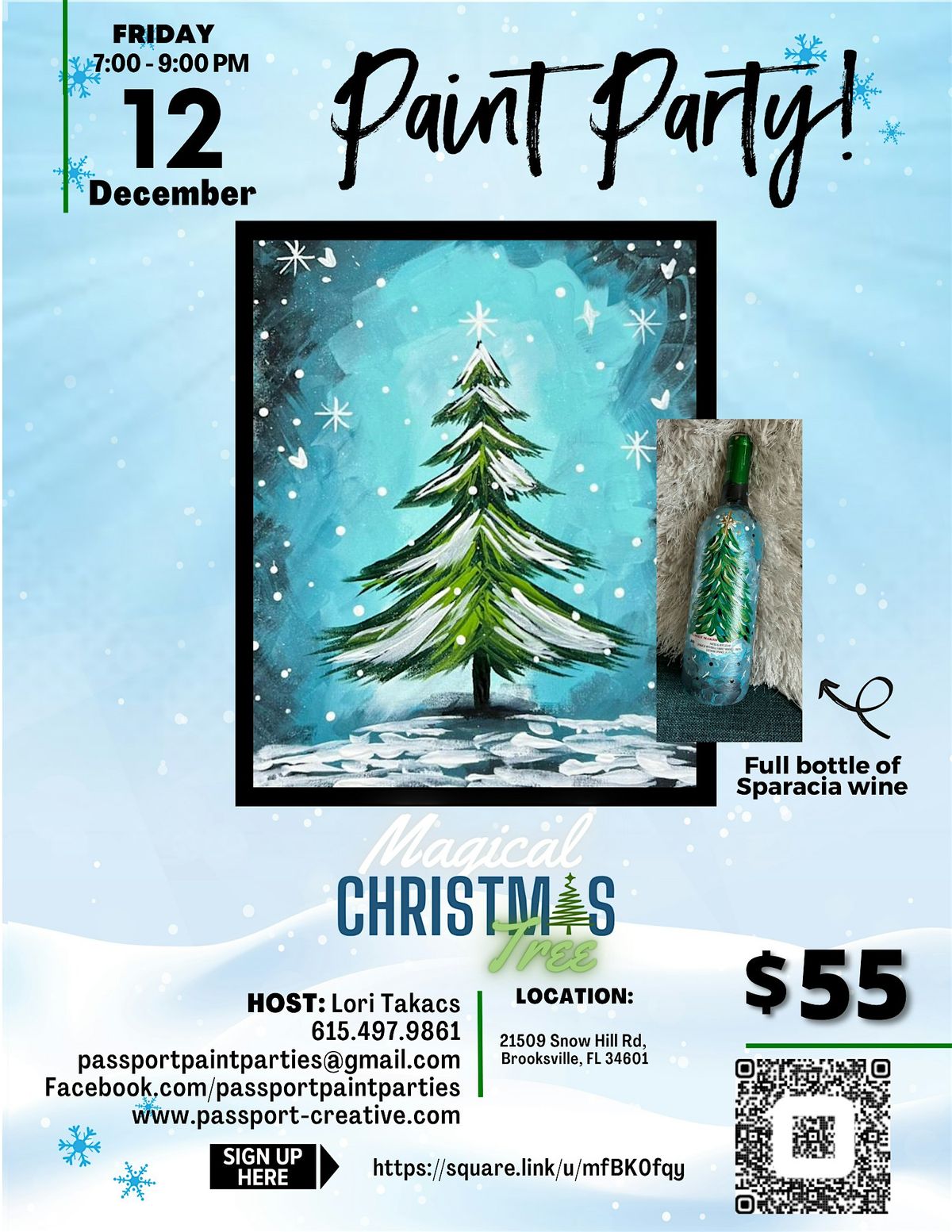 12.12.25 Wine Bottle Painting at Sparacia Witherell Family Winery