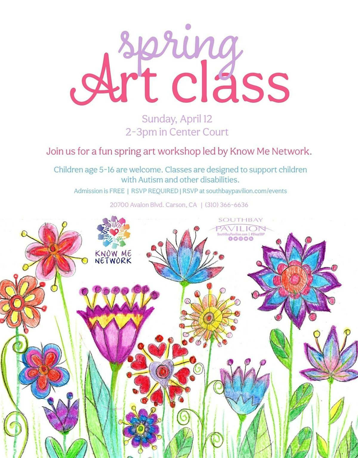 SouthBay Pavilion Autism Awareness Spring Art Class, 20700 S Avalon ...
