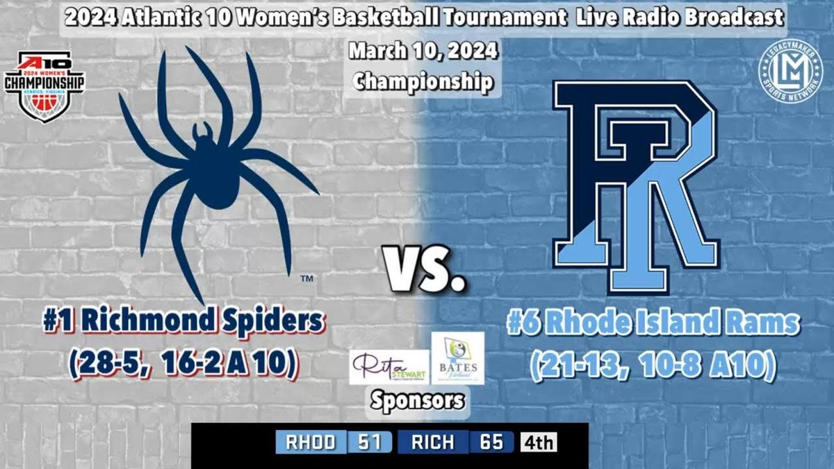 Rhode Island Rams at Richmond Spiders Womens Basketball