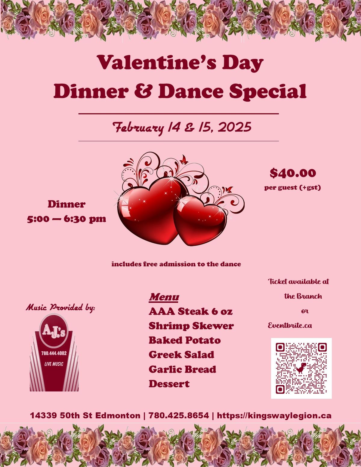 Valentine's Dinner and Dance Special 