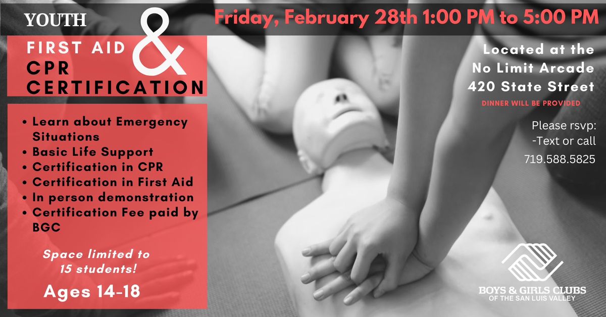 Youth First Aid & CPR Certification Training