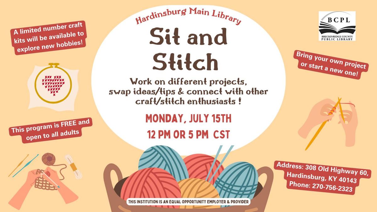 Hardinsburg: Sit & Stitch