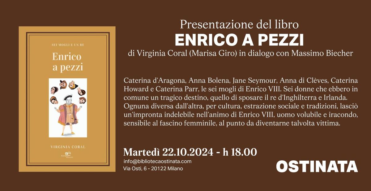 Presentazione del libro "ENRICO A PEZZI"