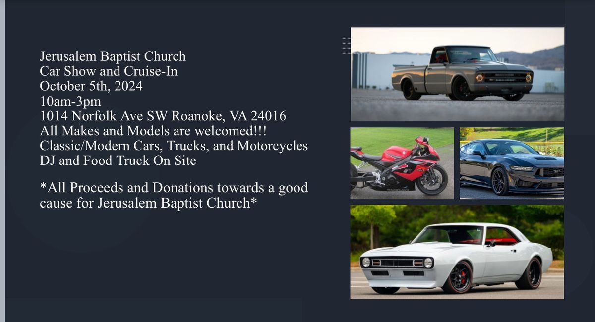 Jerusalem Baptist Church Car Show and Cruise In