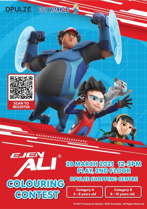 Ejen Ali Coloring Contest Dpulze Shopping Centre Cyberjaya 28 March 2021