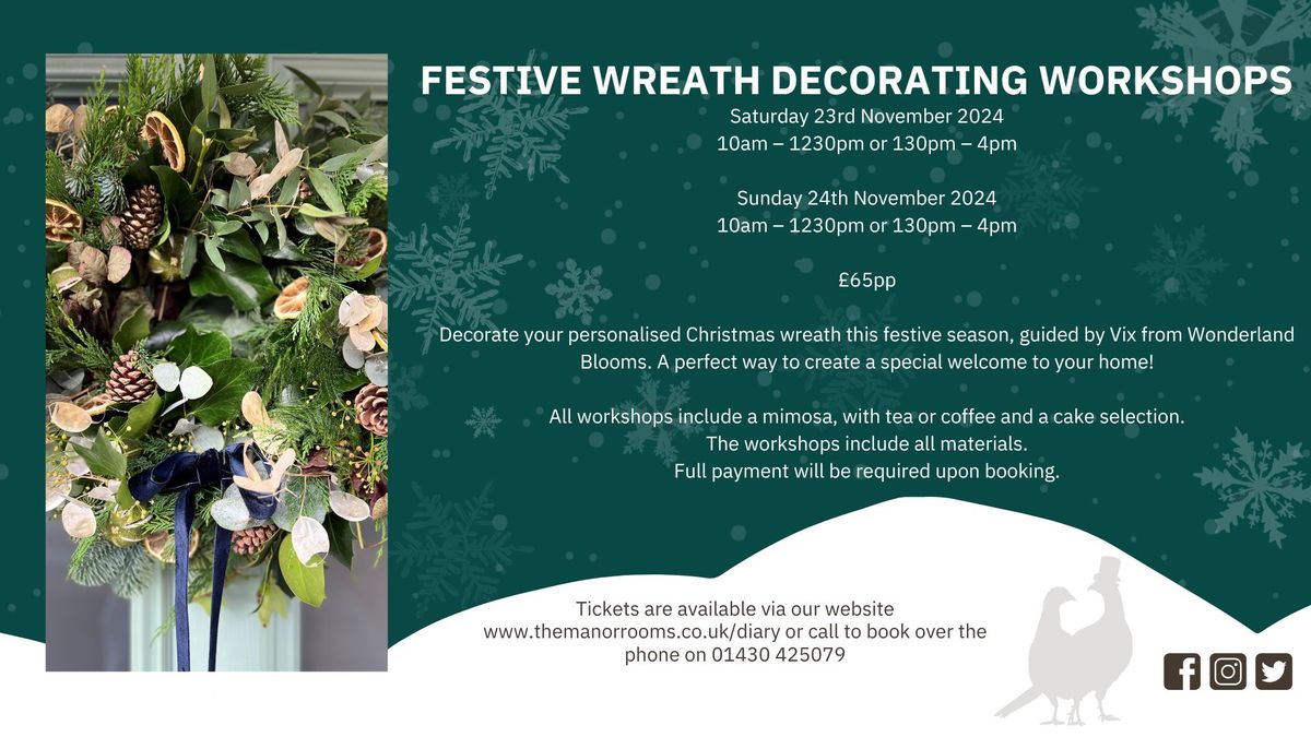 Festive Wreath Decorating Workshops