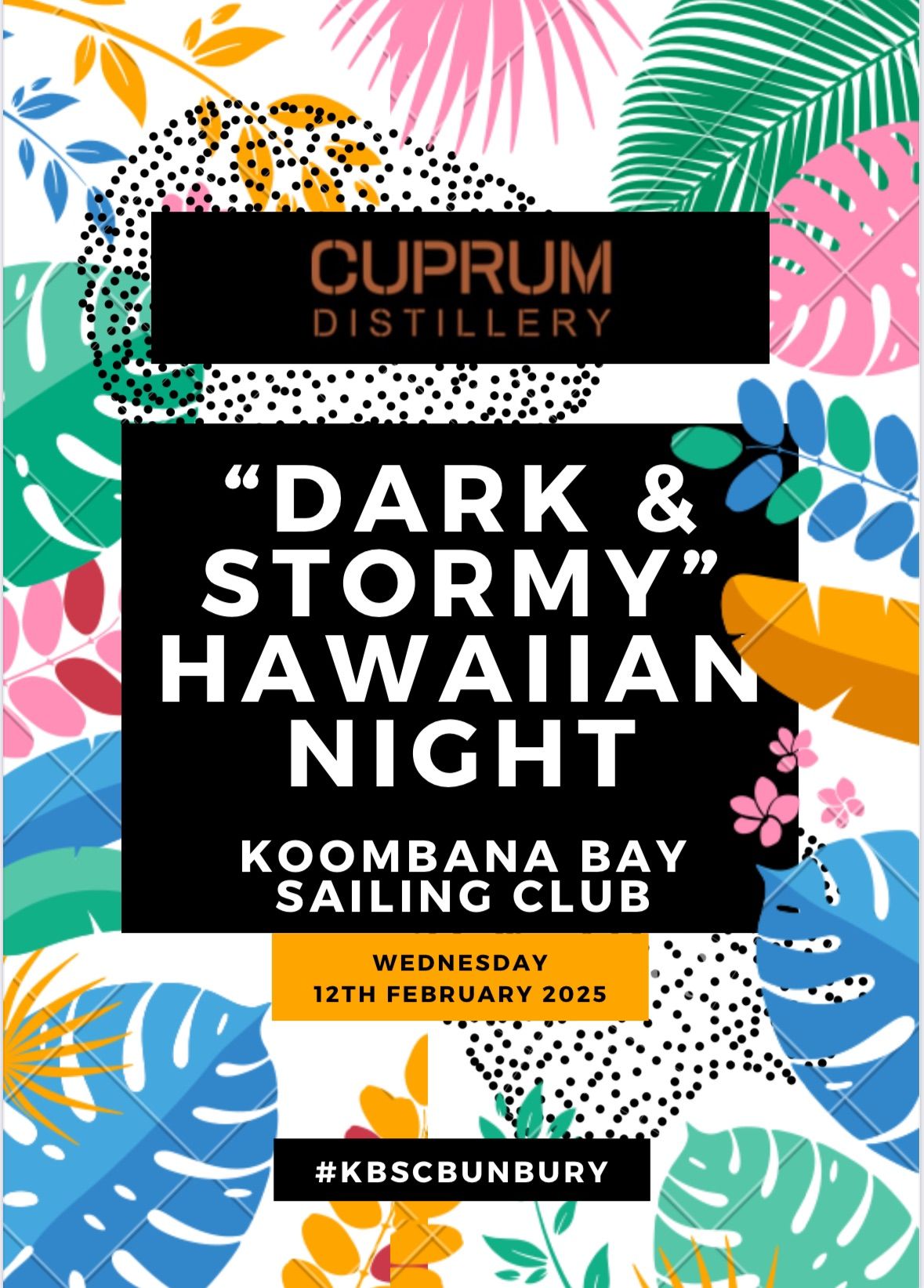 \u201cDark & Stormy\u201d Hawaiian Night with Cuprum Distillery 