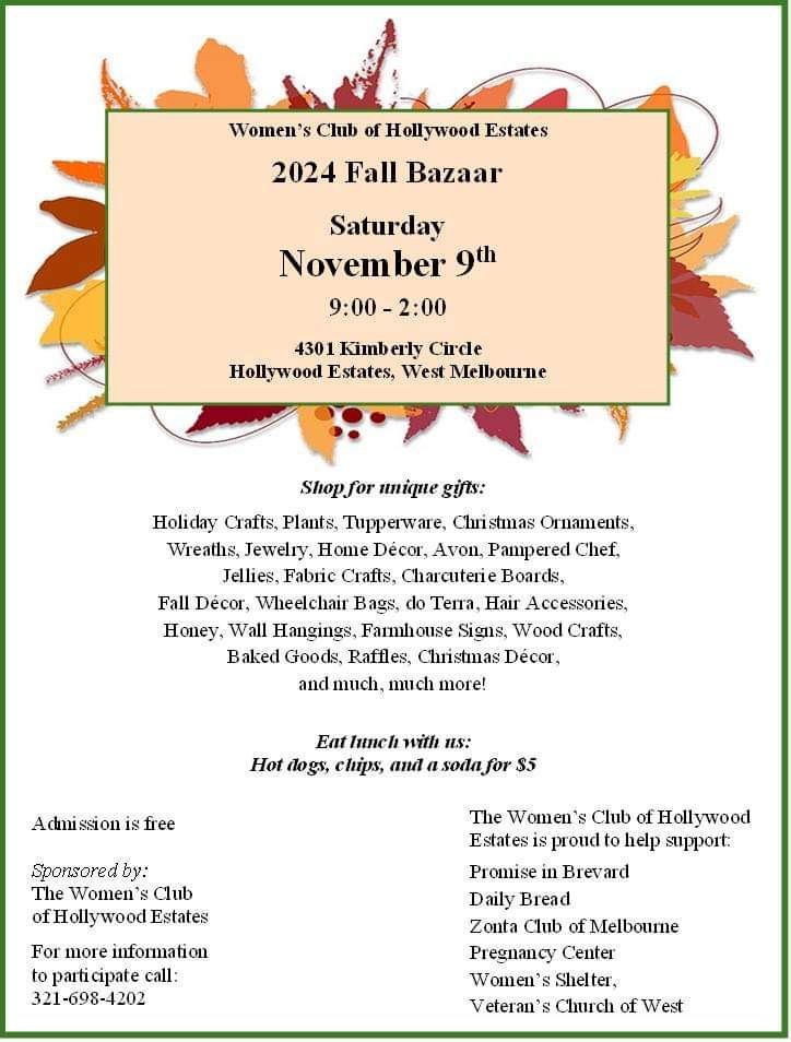 Hollywood Estates FALL BAZAAR 