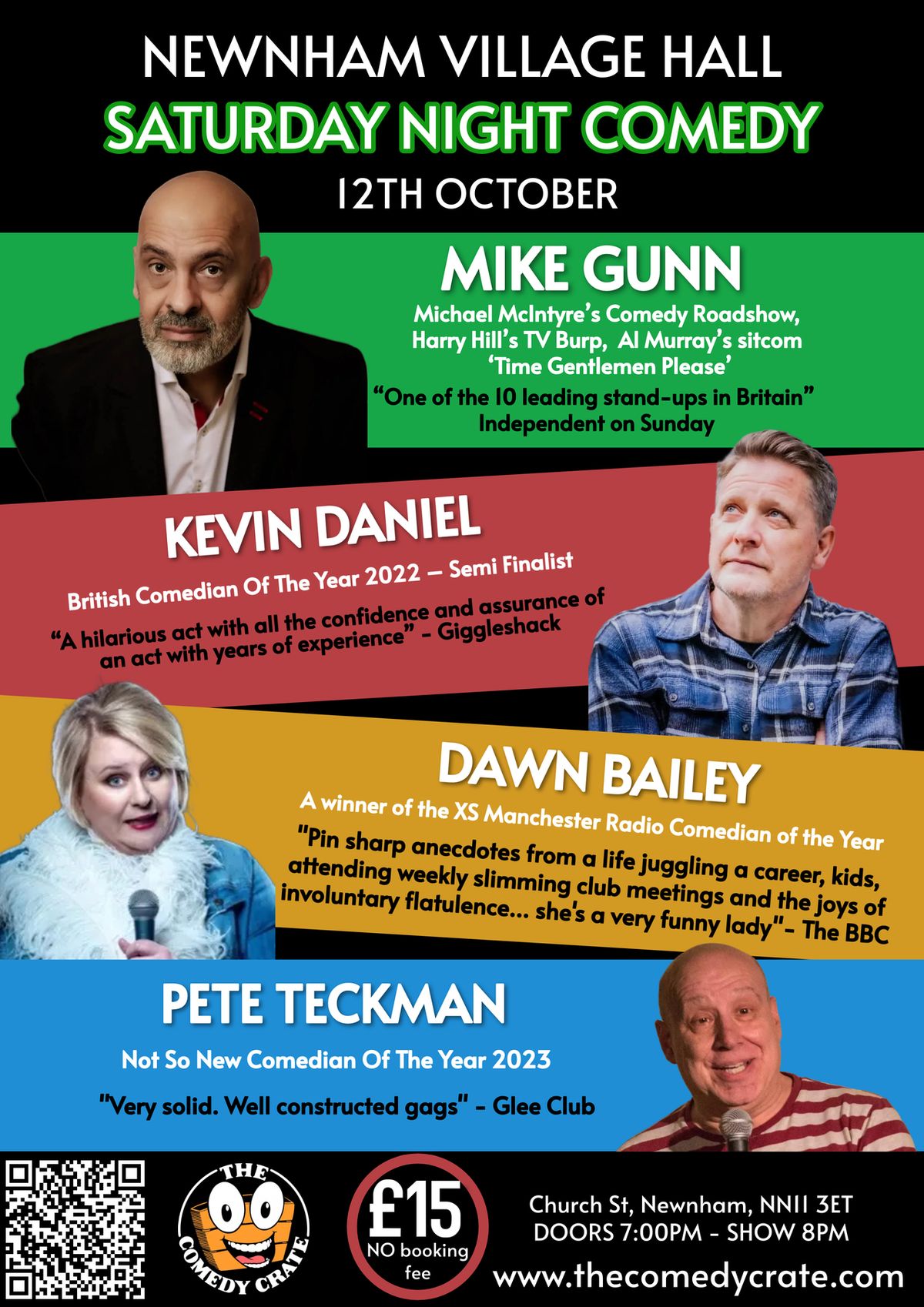 Comedy at Newnham Village Hall