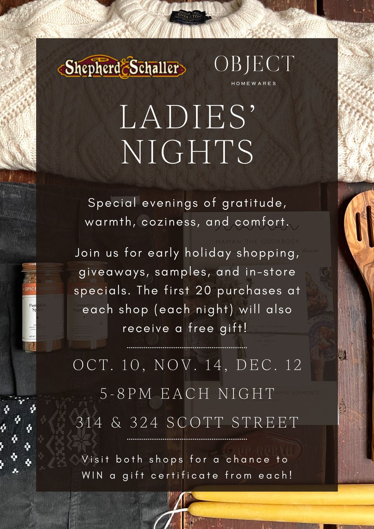 Ladies' Nights @ Object Homewares & Shepherd and Schaller