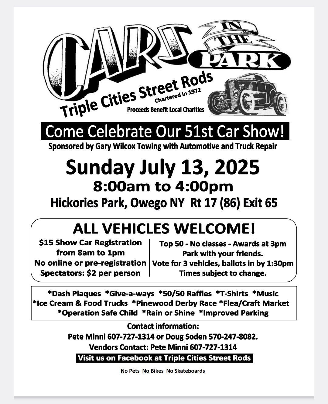 Cars in the Park at Hickories Park 