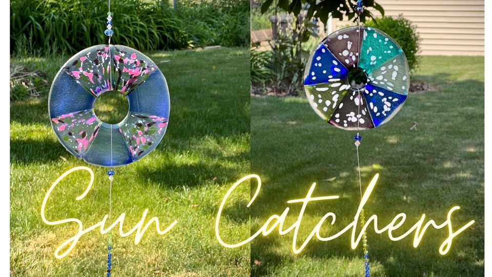 Kaleidoscope Fused Glass Suncatcher Class 7/15 Morning, Pumpkin Glass