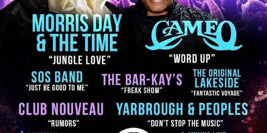 Morris Day & the Time, Cameo, SOS Band, Bar-Kays, Lakeside & More
