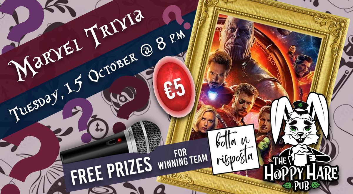 Marvel Trivia at The Hoppy Hare Pub