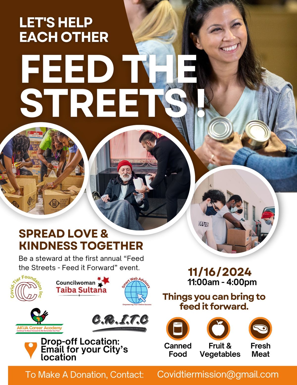 Free Meal \u2018Feed the Streets\u2019