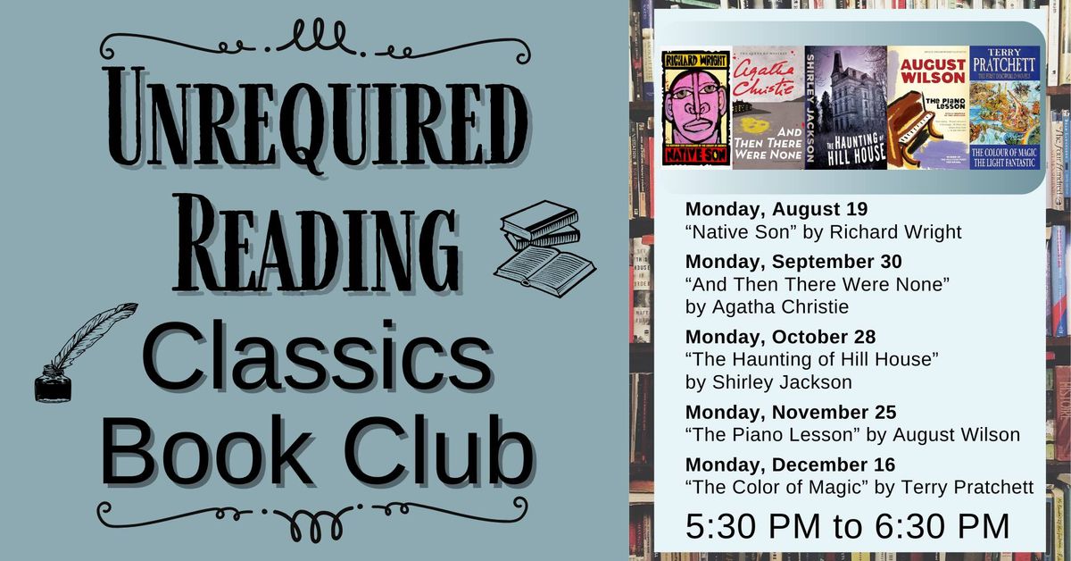 Unrequired Reading \u2013 Classics Book Club 