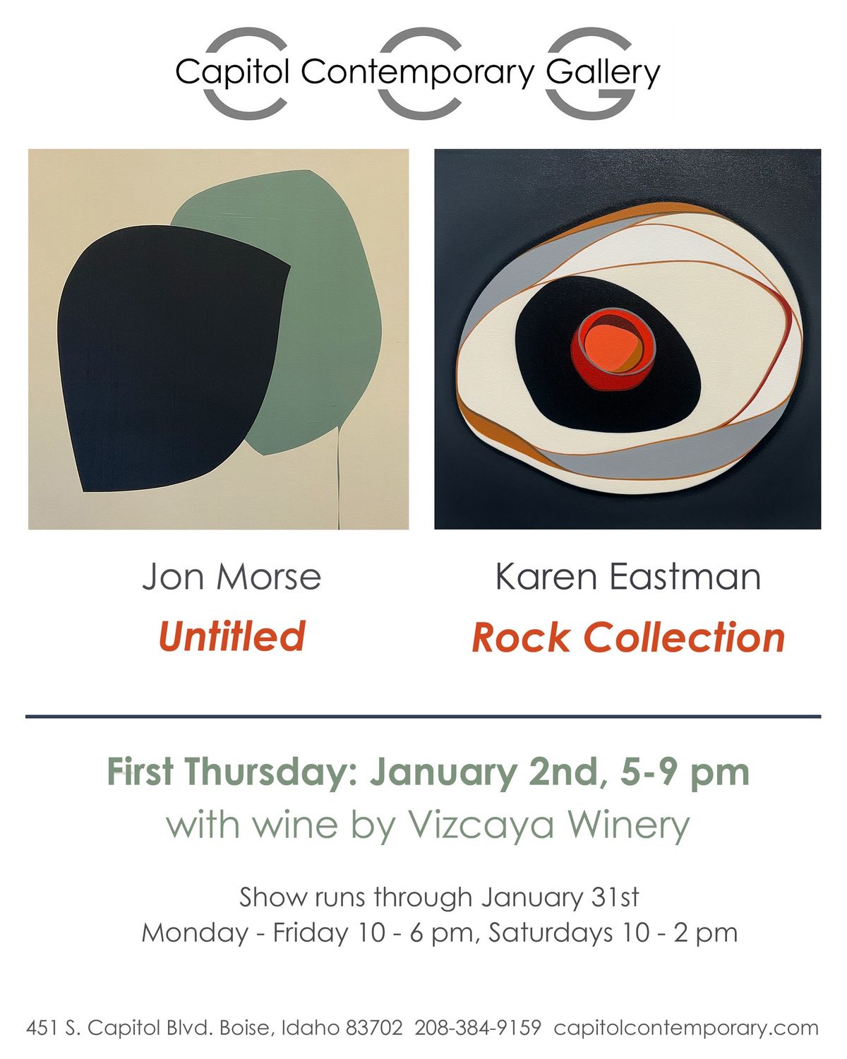 First Thursday Opening Reception: Karen Eastman & Jon Morse