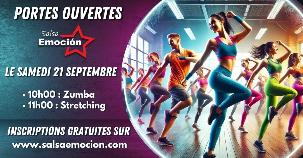 Journ\u00e9e Portes Zumba et Stretching chez Salsa Emocion!